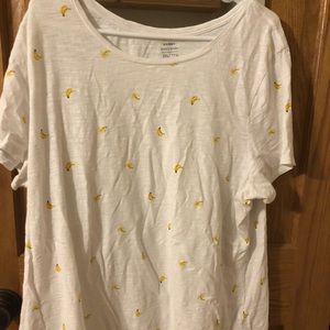 White T-shirt with bananas